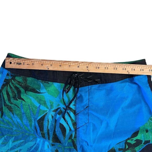 O'Neill Mens Jordy Freak Boardshorts Summer Palm Print Aqua Blue Size 34 - Picture 5 of 8